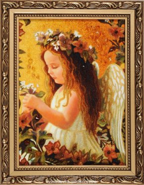 Янтарная картина «Ангелочек» №2, фотография 0. Интернет-магазин ЛАВКА ПОДАРКОВ